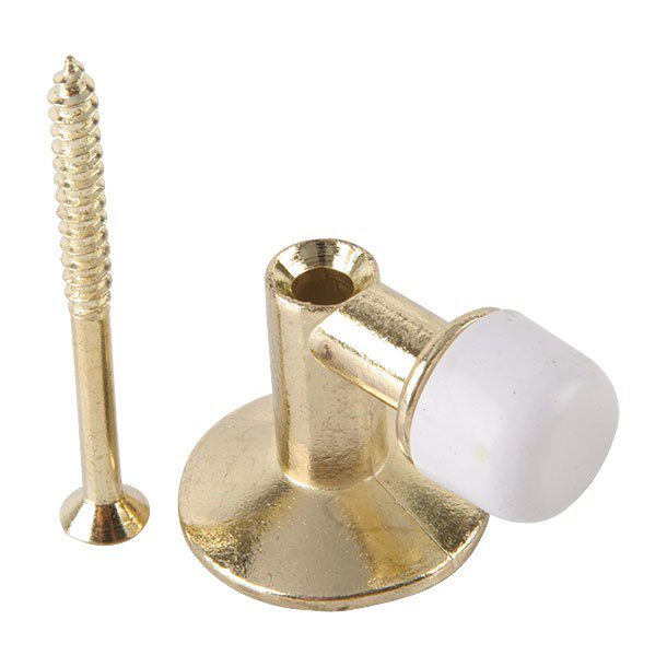 TOPE DE PUERTA CODO LATÓN BRILLANTE