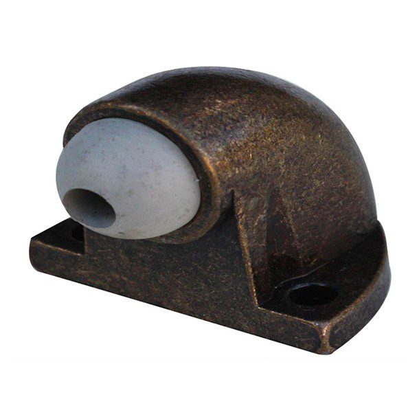 TOPE DE PUERTA CODO LATÓN ANTIGUO