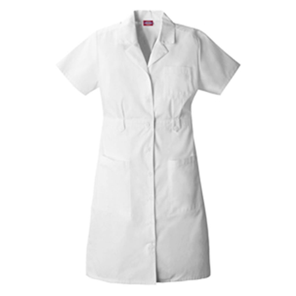 VESTIDO DICKIES CON MANGA CORTA Y BOTONES AL FRENTE COLOR BLANCO