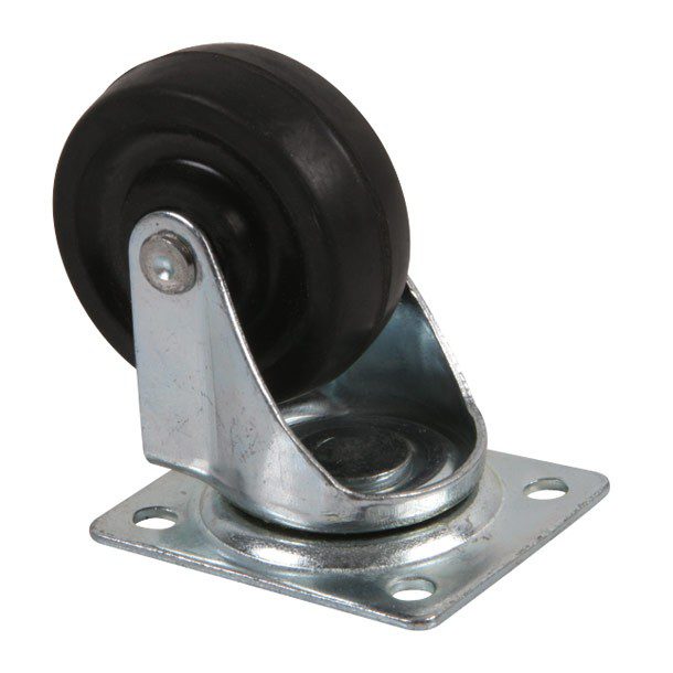 RUEDA CON SOPORTE FIJO 4"