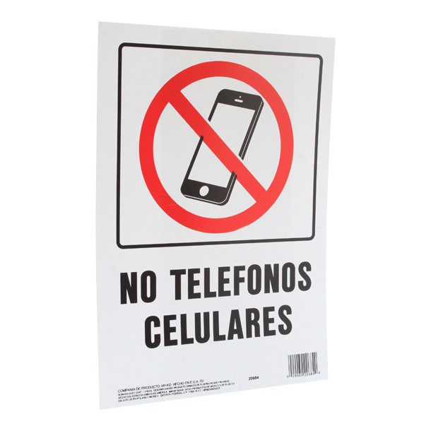 NO USAR TELÉFONOS CELULARES