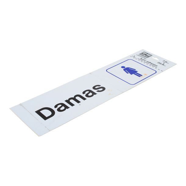 LETRERO 8 X 23 CM DAMAS