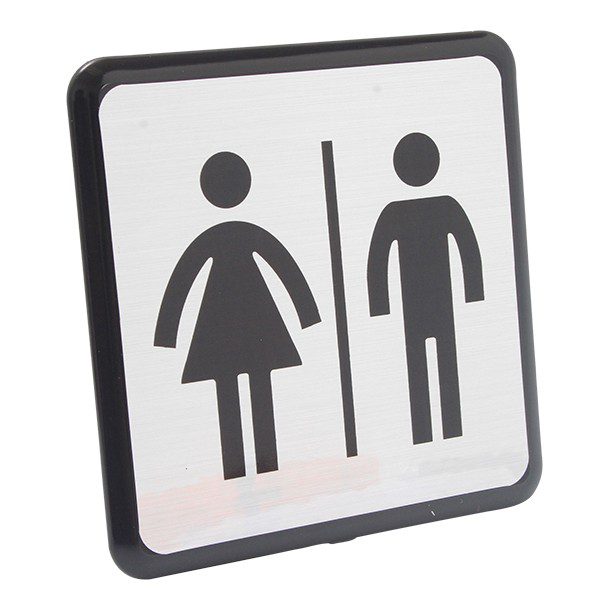 PLACA DE SÍMBOLO DE BANOS