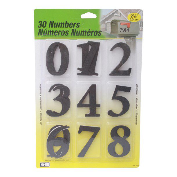 30 NÚMEROS EN DIMENSIONALES NEGROS