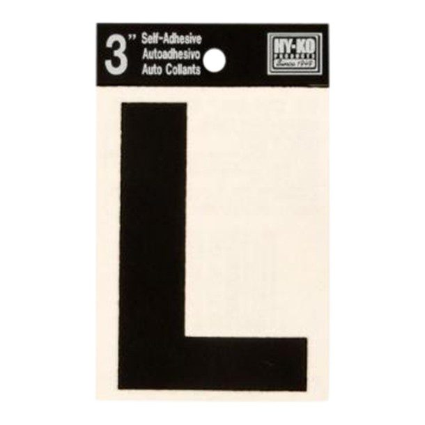 LETRA L DE VINIL NEGRO 3'