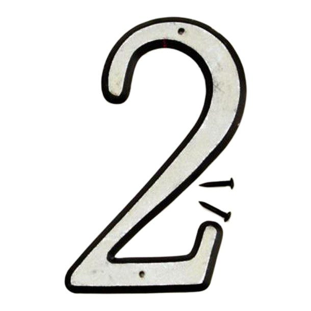 NÚMERO "2" PLÁSTICO REFLECTIVO 10 CM