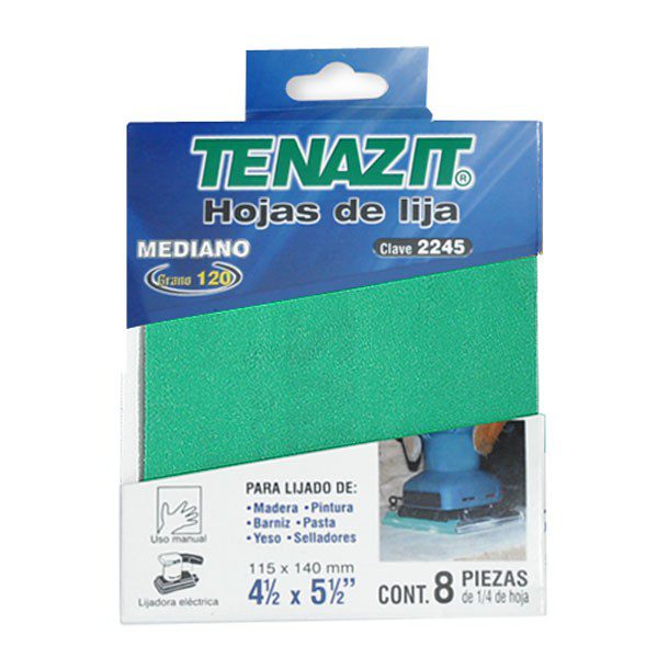 PAQUETE 8 HOJAS DE 1/4 PARA MADERA MEDIANO
