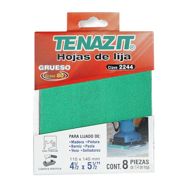 PAQUETE 8 HOJAS DE 1/4 PARA MADERA GRUESO