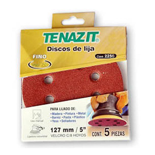 PAQUETE 5 DISCOS CON VELCRO 5" 8 HOYOS AUSTROMEX