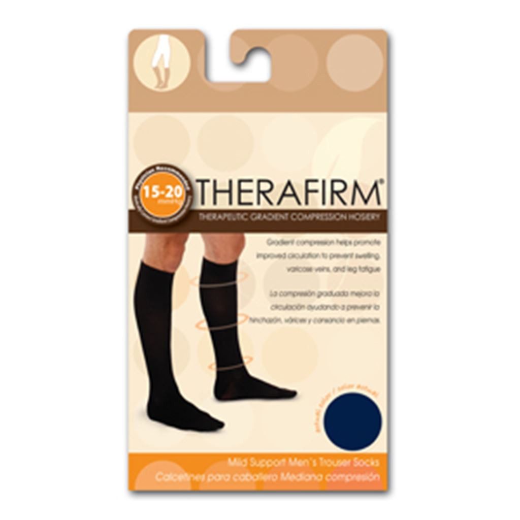 CALCETIN THERAFIRM MEDIANA COMPRESION (15-20 mmHg) CABALLERO TALLA GRANDE COLOR MARINO