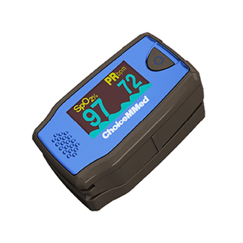 Oxímetro de Pulso Choicemmed 4 Modos de Pantalla Onda Pletismográfica Pediátrico Color Azul