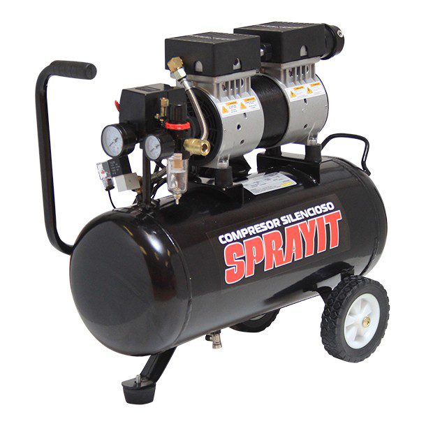 COMPRESOR SILENCIOSO LIBRE DE ACEITE 1 HP Y 25 LT