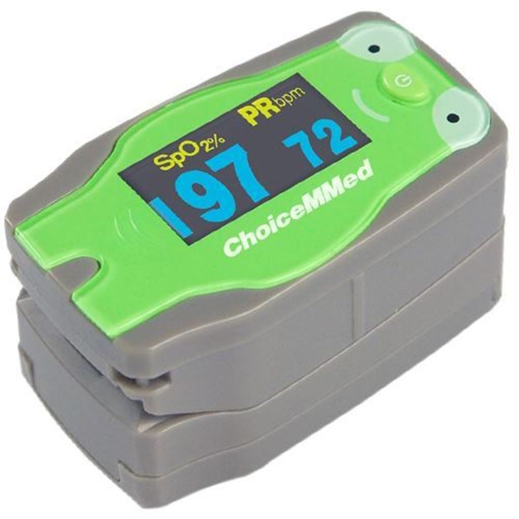 Oxímetro de Pulso Choicemmed 4 Modos de Pantalla Onda Pletismográfica Pediátrico Diseño de Rana