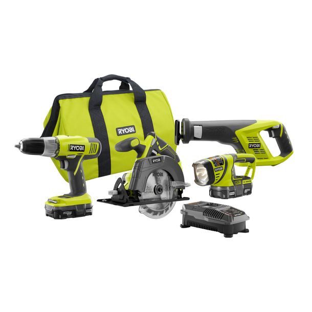 COMBO DE 4 PIEZAS ONE+ DE 18 V BATERIA DE LITIO RYOBI