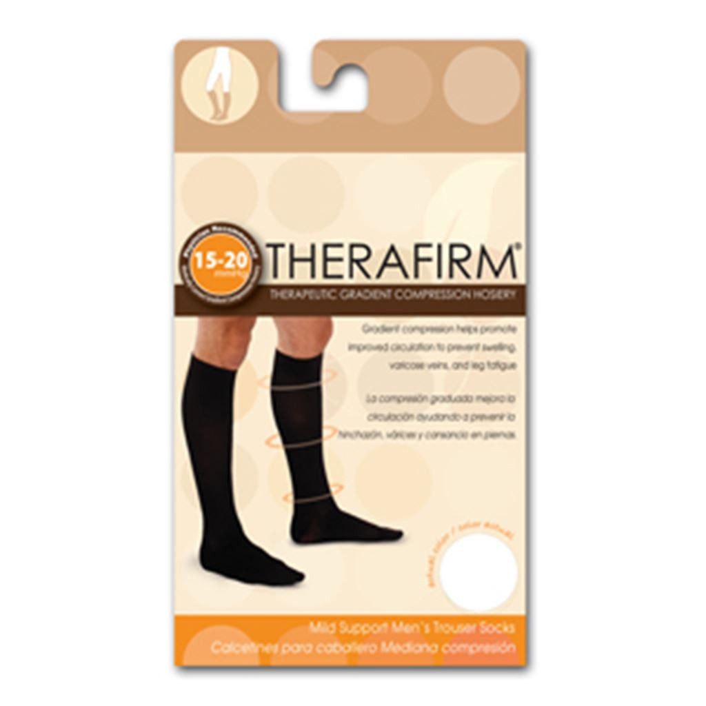 CALCETIN THERAFIRM MEDIANA COMPRESION (15-20 mmHg) CABALLERO TALLA MEDIANA COLOR BLANCO