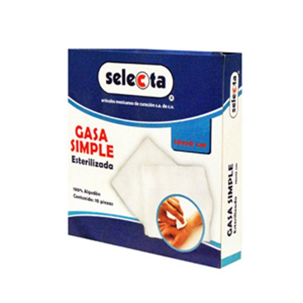 GASA ESTERIL SELECTA 7.5X5 CJ C/100 SOBRES TJ 20X12 8 CAPAS