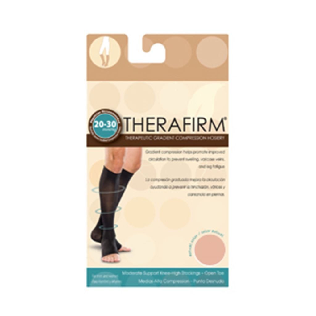 MEDIA THERAFIRM ALTA COMPRESION (20-30 mmHg) PUNTA DESNUDA TALLA X-GRANDE COLOR PIEL