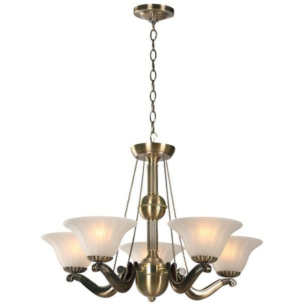 LÁMPARA COLGANTE DE ACERO 5 LUCES