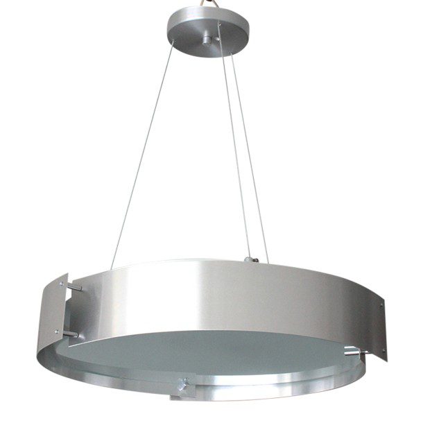 CANDIL ALUMINIO VIDRIO ESMERILADO