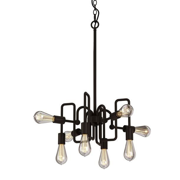 LUZ COLGANTE 8 LUCES METAL