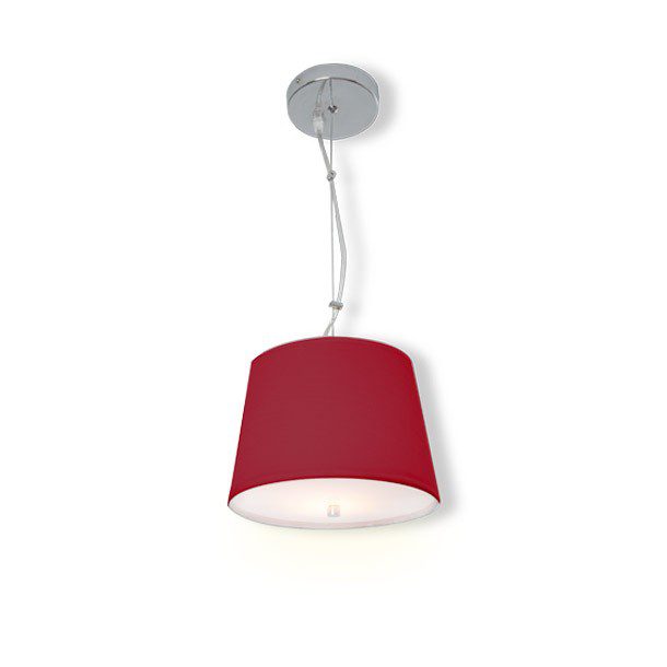 COLGANTE DE RED CHICO 1 LUZ ROJO 25 CENTÍMETROS. ROJO