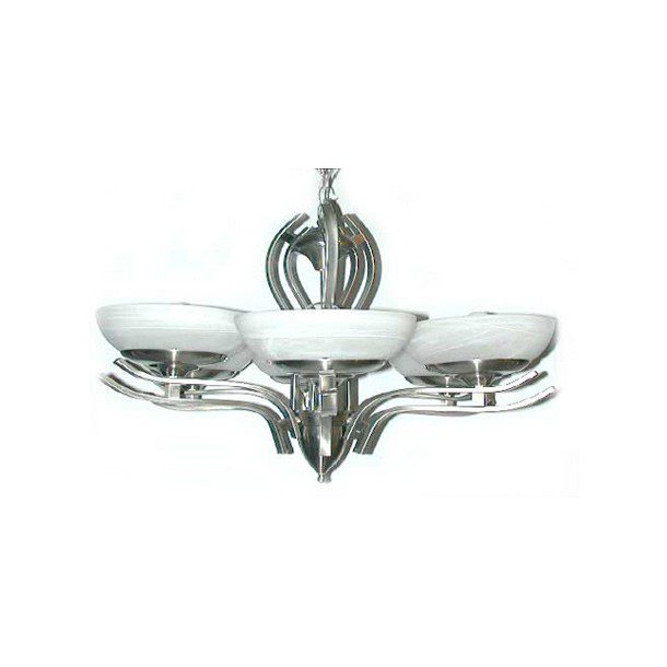 CANDIL 6 LUCES NÍQUEL CEPILLADO