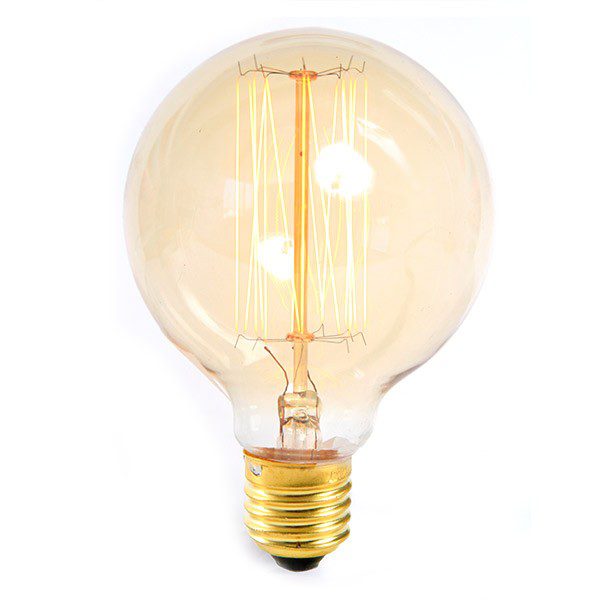 FOCO DECORATIVO GLOBO FILAMENTO DE CARBONO 40 W