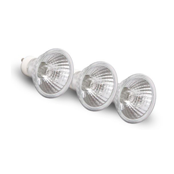 3 PACK FOCOS HALOGENOS GU10