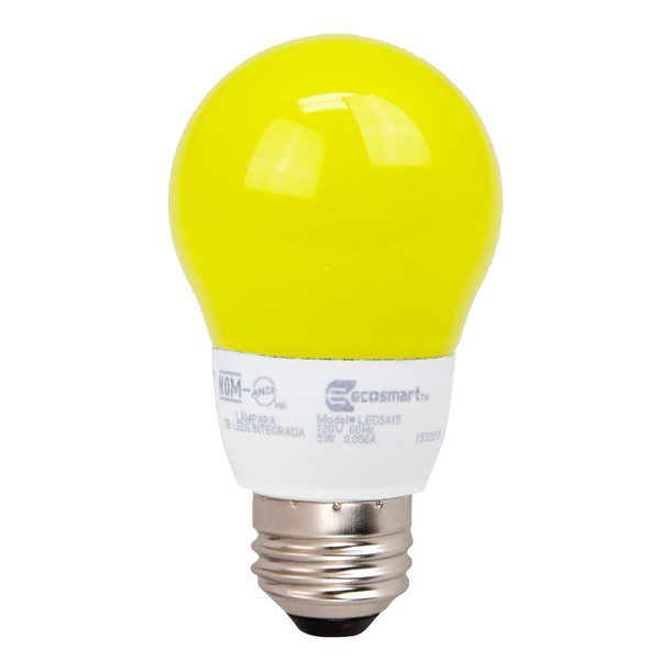 FOCO LED A15 5W COLOR AMARILLO 1 PIEZA