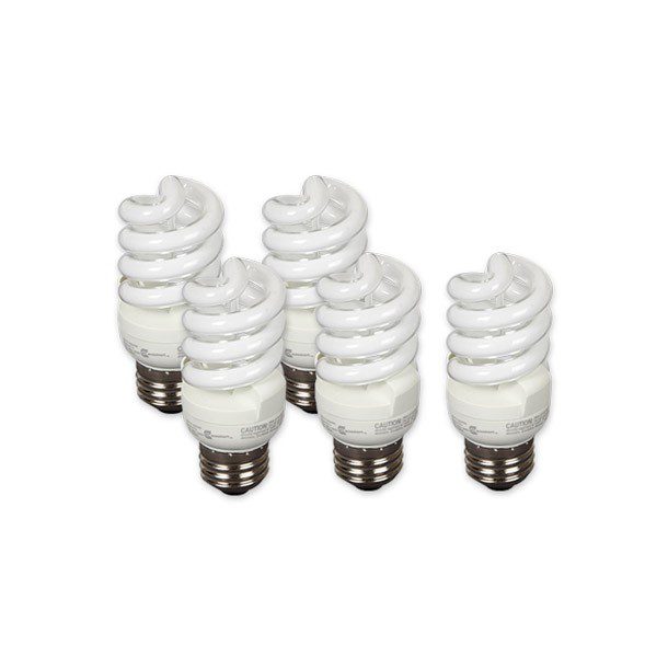 FOCO ESPIRAL T3 14 W LUZ CÁLIDA 5 PIEZAS