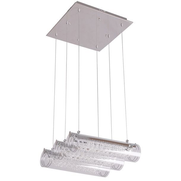 COLGANTE 3 L CROMO Y VIDRIO TRANSPARENTE ARTELUCE