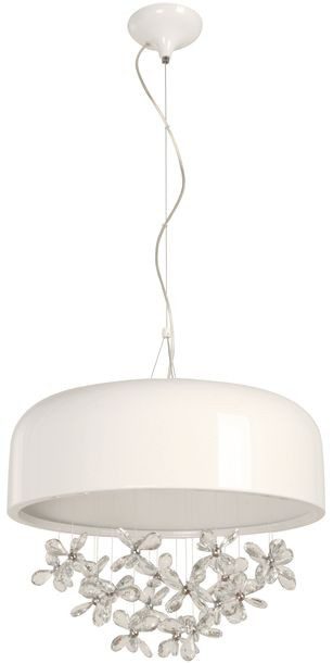 COLGANTE LED BLANCO DE 9 LUCES CON CRISTALES