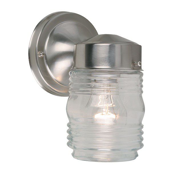 LÁMPARA DE PARED EXTERIOR 1LUZ NÍQUELADO HAMPTON BAY