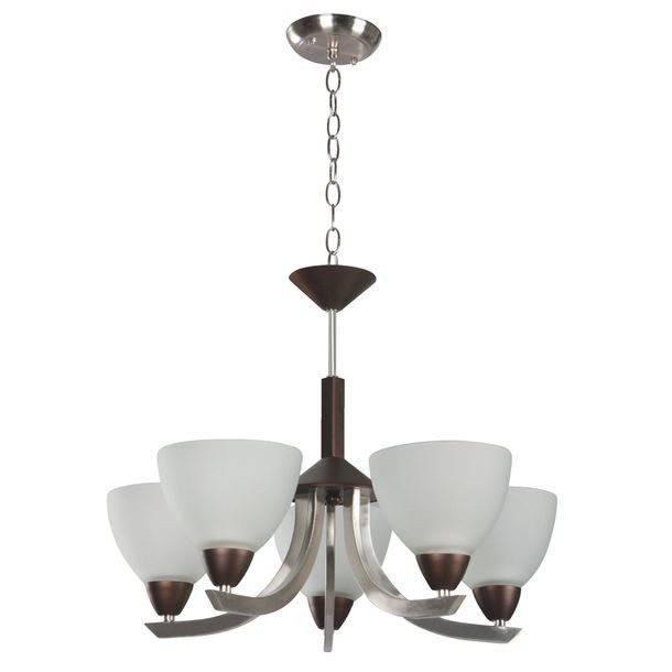 LÁMPARA COLGANTE DE ACERO 5 LUCES LITE