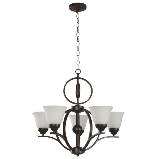 LÁMPARA COLGANTE DE ACERO 5 LUCES IKE LITE
