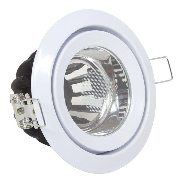 DOWNLIGHT FIJO 4" MR16 C/CRISTAL BLANCO