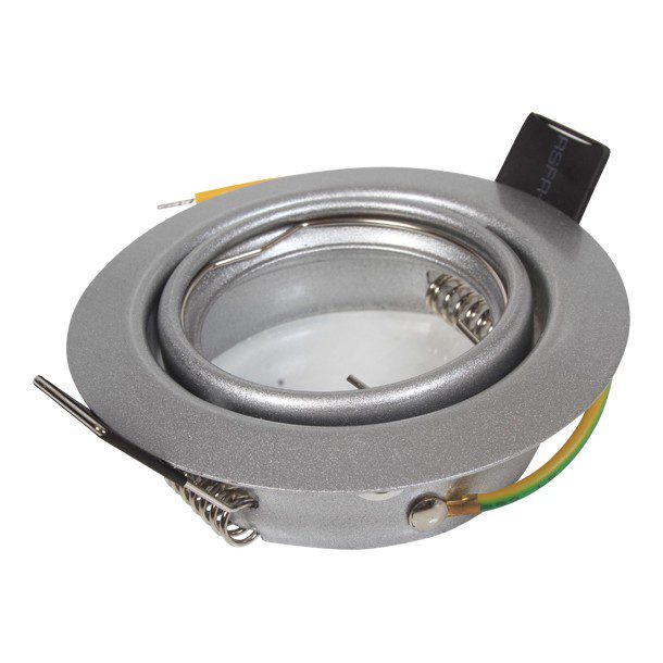 LUMINARIO EMPOTRADO GU5.3 MR16 PLATA