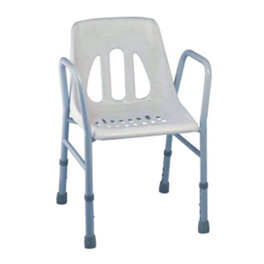 SILLA DUCHA RIDER PARA BAÑO NO PLEGABLE CON DESCANSA BRAZOS