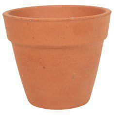 MACETA PIÑA BARRO NATURAL 6"