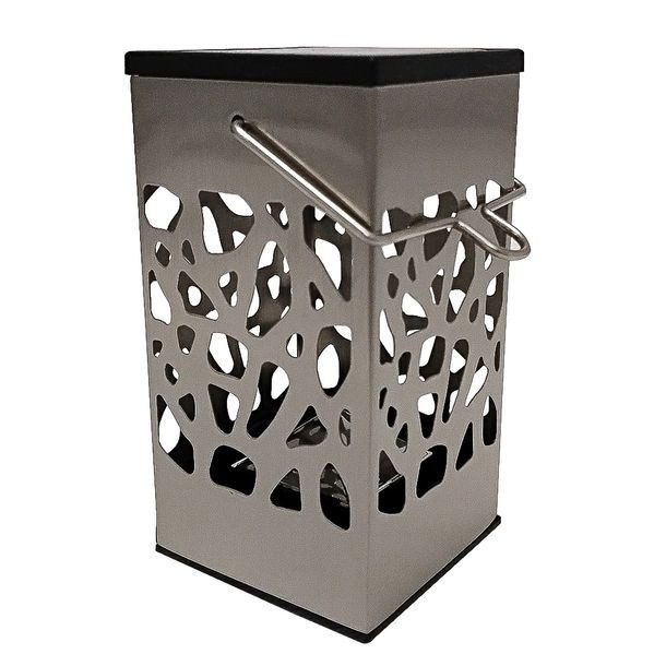 LAMPARA SOLAR LED PARA JARDIN 3 PACK PLATEADO