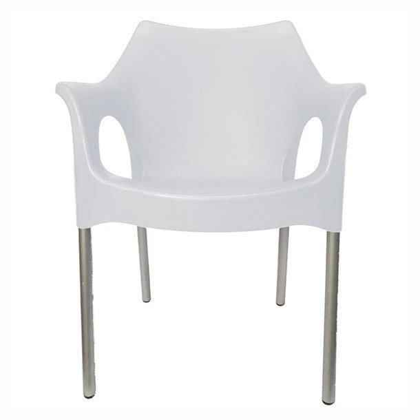 SILLA P/ALUM DESCANSABRAZOS BLANCA