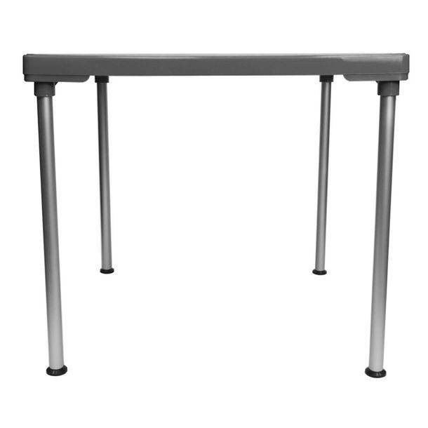 MESA OLYMPIA GRIS CON PATAS DE ALUMINIO