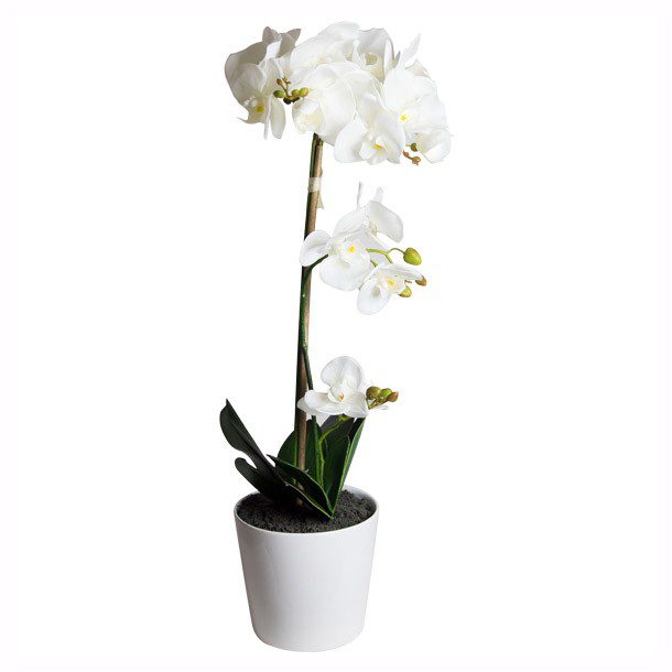 ORQUIDEA ARTIFICIAL 68 CM BLANCA