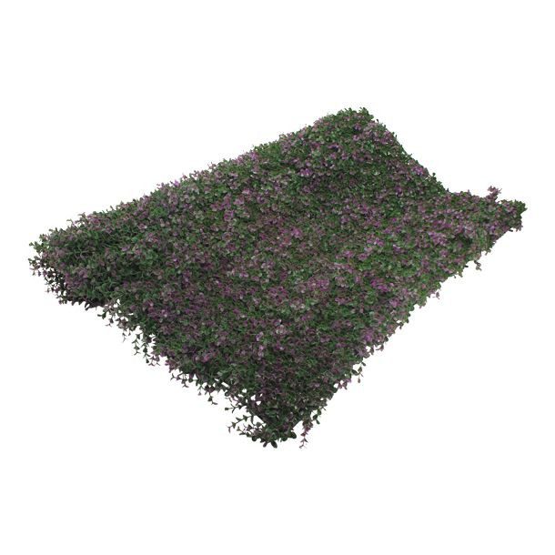 FOLLAJE ARTIFICIAL VERDE CON FLOR LAVANDA 1 X 1 M