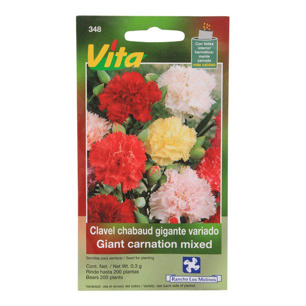 SEMILLAS DE CLAVEL CHABAUD GIGANTE VARIADO 348