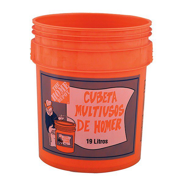 CUBETA MULTIUSOS HOMER 19 L NARANJA