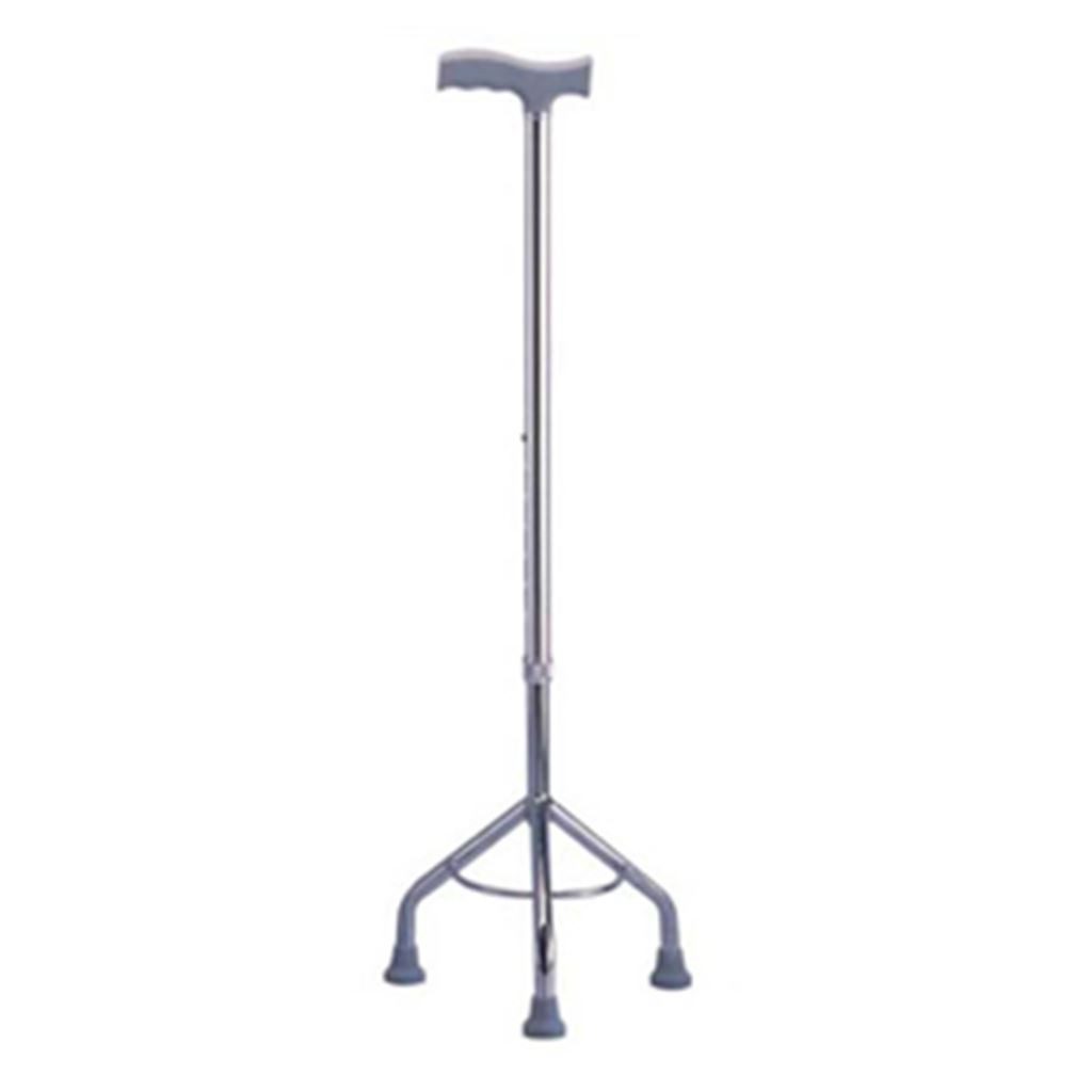BASTON DE ALUMINIO RIDER DE 3 APOYOS BASE ALTA MANGO RECTO BRONCE
