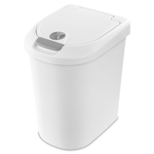 BOTE BASURA TAPA C/SEGURO BCO 28 LT