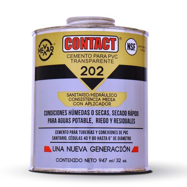 CEMENTO CONTACT PVC TRANSP 32 OZ 947 ML
