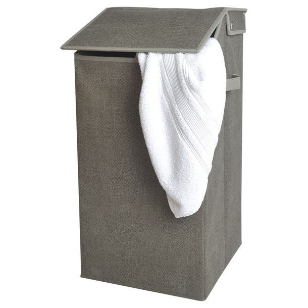 CESTO PARA ROPA DELUXE CAFÉ 30X30X60CM